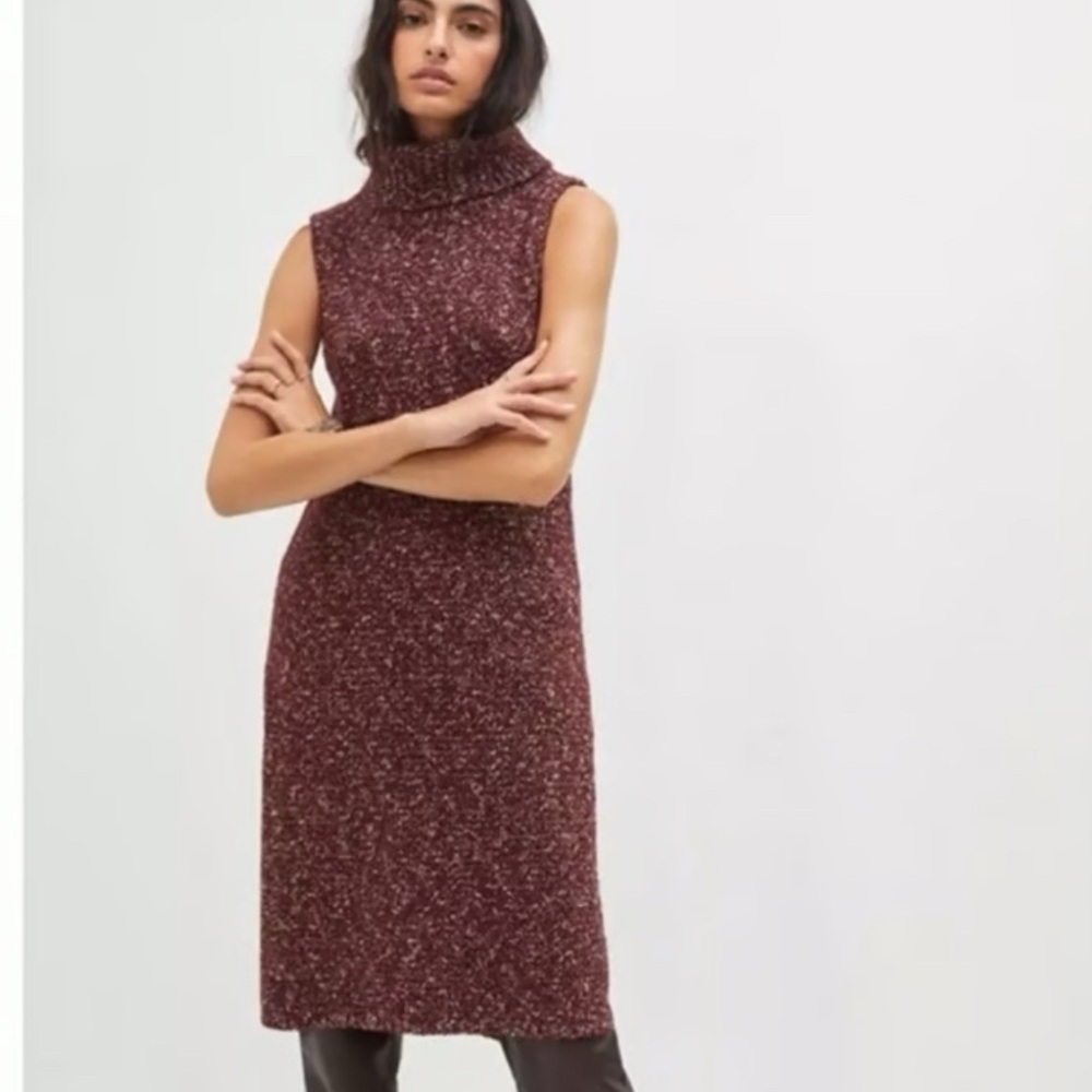 Anthropologie Burgundy Sleeveless Bordeaux tunic